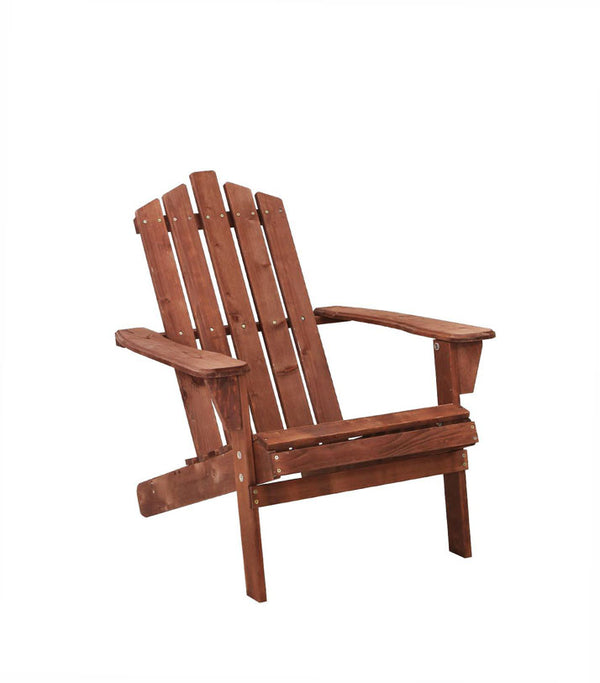 Sun Lounge Outdoor Beach Chairs Wooden Adirondack Patio Brown Chair