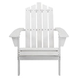 Sun Lounge Outdoor Beach Chairs Wooden Adirondack Patio - White