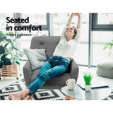 ANNE Armchair Tub Single Dining Chair - Grey