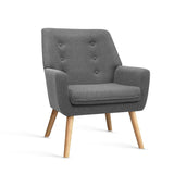 ANNE Armchair Tub Single Dining Chair - Grey