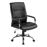 PU Leather Office Chair Executive Padded Black