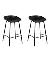 Artiss Set of 2 Metal Bar Stools - Black