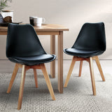 Replica Eiffel DSW Dining Chair - Set of 2 Padded - Black