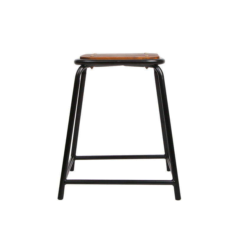 Artiss Set of 4 Pine Wood Bar Stools - Black and Brown