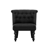 LORRAINE Fabric Occasional Accent Chair - Black