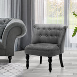 LORRAINE Fabric Occasional Accent Chair - Grey