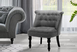 LORRAINE Fabric Occasional Accent Chair - Grey