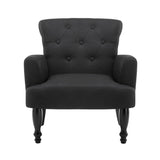 Lothair Wing Armchair  - Black