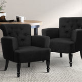 Lothair Wing Armchair  - Black