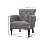 Lothair Wing Armchair - Grey