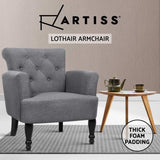 Lothair Wing Armchair - Grey