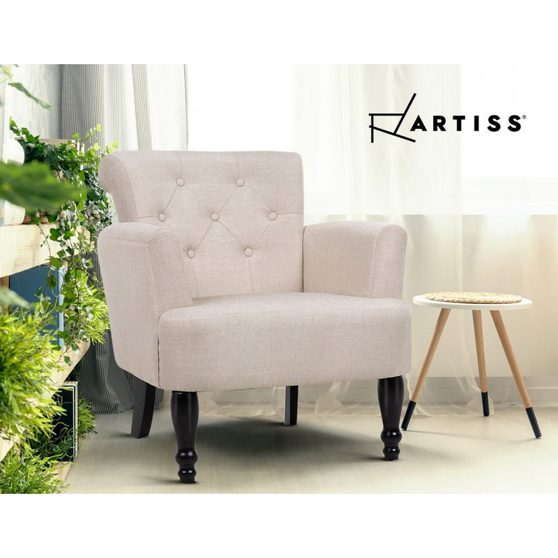Lothair Wing Armchair - Taupe