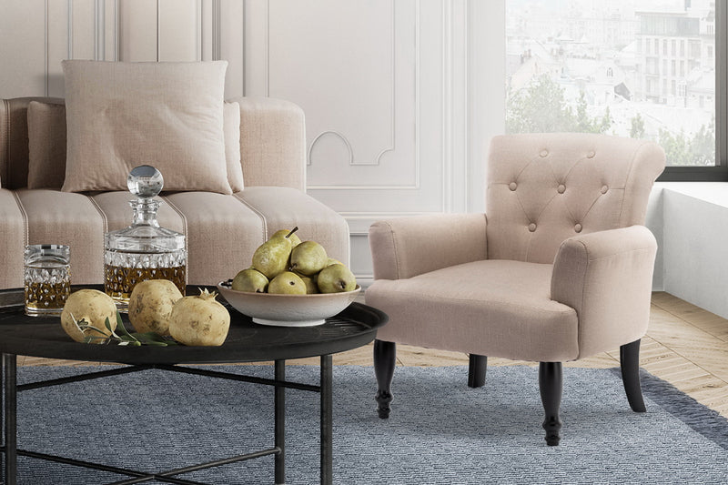 Lothair Wing Armchair - Taupe