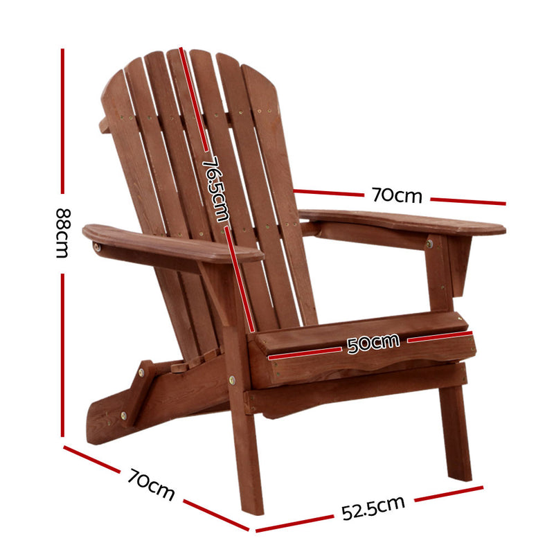 SUN LOUNGE  Outdoor Beach Chair Wooden Adirondack Patio Lounge Garden