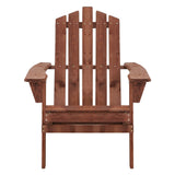 Sun Lounge Outdoor Beach Chairs Wooden Adirondack Patio Brown Chair