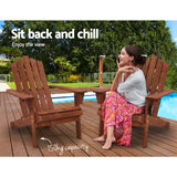 Sun Lounge Outdoor Beach Chairs Wooden Adirondack Patio Brown Chair