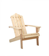 Sun Lounge Outdoor Beach Chairs  Wooden Adirondack Patio Chair Light Wood Tone