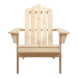 Sun Lounge Outdoor Beach Chairs  Wooden Adirondack Patio Chair Light Wood Tone