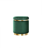 Artiss Ottoman Round Velvet Foot Stool Foot Rest Pouffe Padded Seat Pouf Green