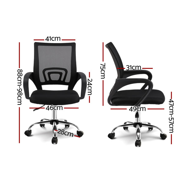 DORIS Office Chair Gaming Chair Computer Mesh Chairs Executive Mid Back Black