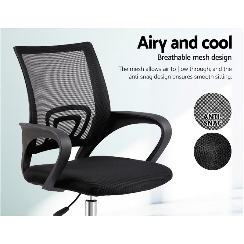 DORIS Office Chair Gaming Chair Computer Mesh Chairs Executive Mid Back Black