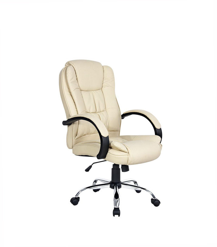 BROOK Office Chair Gaming Computer Chairs Executive PU Leather Seat Beige