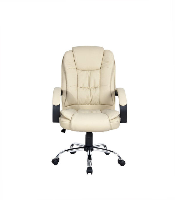 BROOK Office Chair Gaming Computer Chairs Executive PU Leather Seat Beige