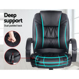 BROOK Office Chair Gaming Computer Chairs Executive PU Leather Seating Black