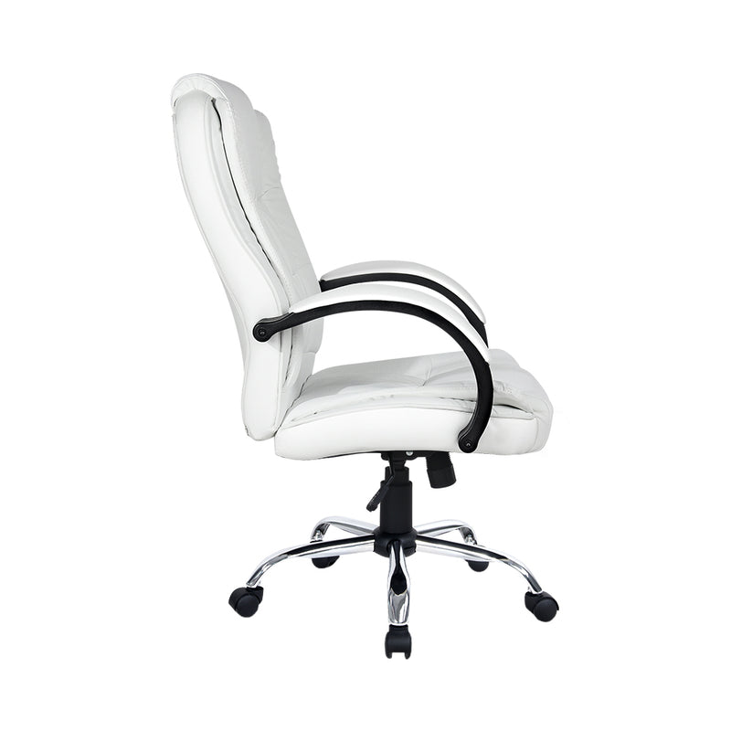 BROOK Office Chair Gaming Computer Chairs Executive PU Leather Seating White