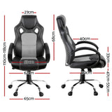 MAVERICK Gaming Chair Computer Office Chairs Grey & Black