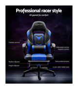 VALIANT Office Chair Computer Desk Gaming Chair Study Home Work Recliner Black Blue