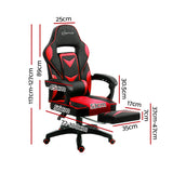 VALIANT Office Chair Computer Desk Gaming Chair Study Home Work Recliner Black Red