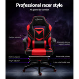 VALIANT Office Chair Computer Desk Gaming Chair Study Home Work Recliner Black Red