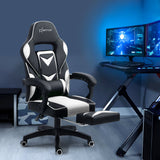 Artiss Office Chair Computer Desk Gaming Chair Study Home Work Recliner Black White