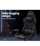 MUSKET Gaming Office Chair Computer Chairs Leather Seat Racer Racing Meeting Chair Black