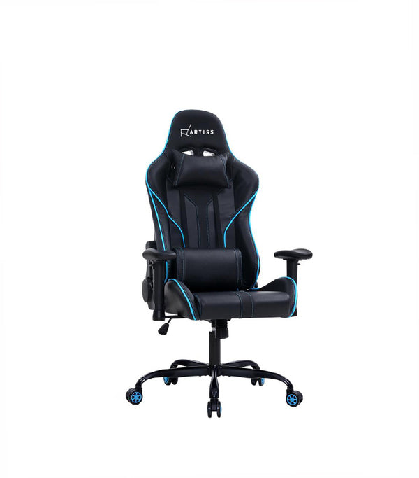 MUSKET Gaming Office Chair Computer Chairs Leather Seat Racing Racer Recliner Meeting Chair Black Blue