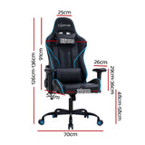 MUSKET Gaming Office Chair Computer Chairs Leather Seat Racing Racer Recliner Meeting Chair Black Blue