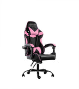 MECKA Office Chair Gaming Chair Computer Chairs Recliner PU Leather Seat Armrest Black Pink