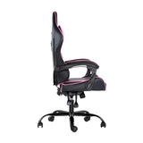 MECKA Office Chair Gaming Chair Computer Chairs Recliner PU Leather Seat Armrest Black Pink