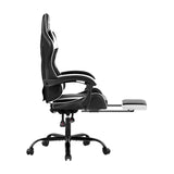 MARVEL Gaming Office Chairs Computer Seating Racing Recliner Footrest Black White