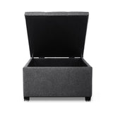 CARTER Storage Ottoman Blanket Box Linen Foot Stool Chest Couch Bench Toy Rest