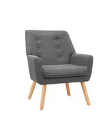 ANNE Armchair Tub Single Dining Chair - Grey