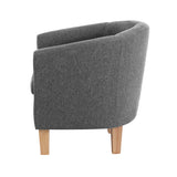 ABBY Fabric Armchair - Grey