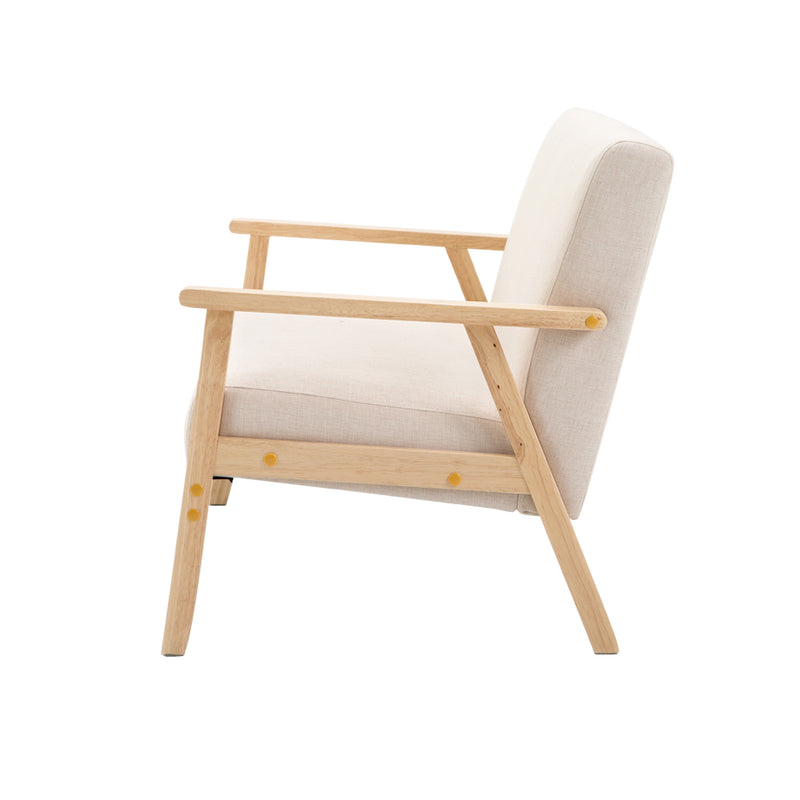 SKANE 2 Seater Fabric Sofa Chair - Beige