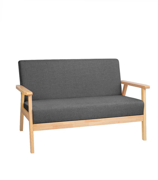 SKANE 2 Seater Fabric Sofa Chair - Grey