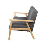 SKANE 2 Seater Fabric Sofa Chair - Grey