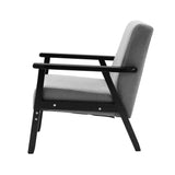 SKANE Fabric Dining Armchair - Black & Grey