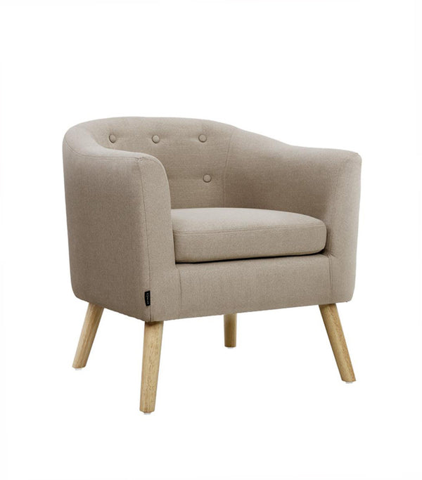 ADORA Armchair Tub Chair Single Accent Armchairs Sofa Lounge Fabric Beige