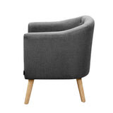 ADORA Armchair Tub Chair Single Accent Armchairs Sofa Lounge Fabric Grey