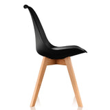 Cherry Black Iconic Mid-Century Design Dining Chair Set of 2